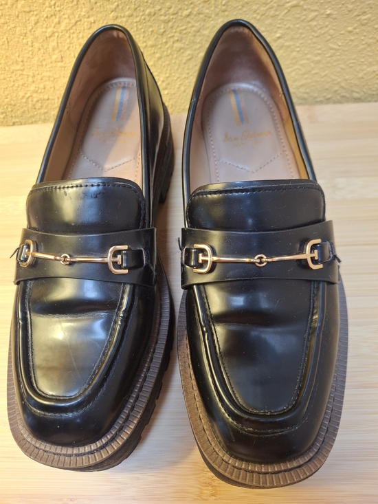 Sam Edelman Shoes - Sam Edelman Black Leather Loafers with Gold-Tone Bit